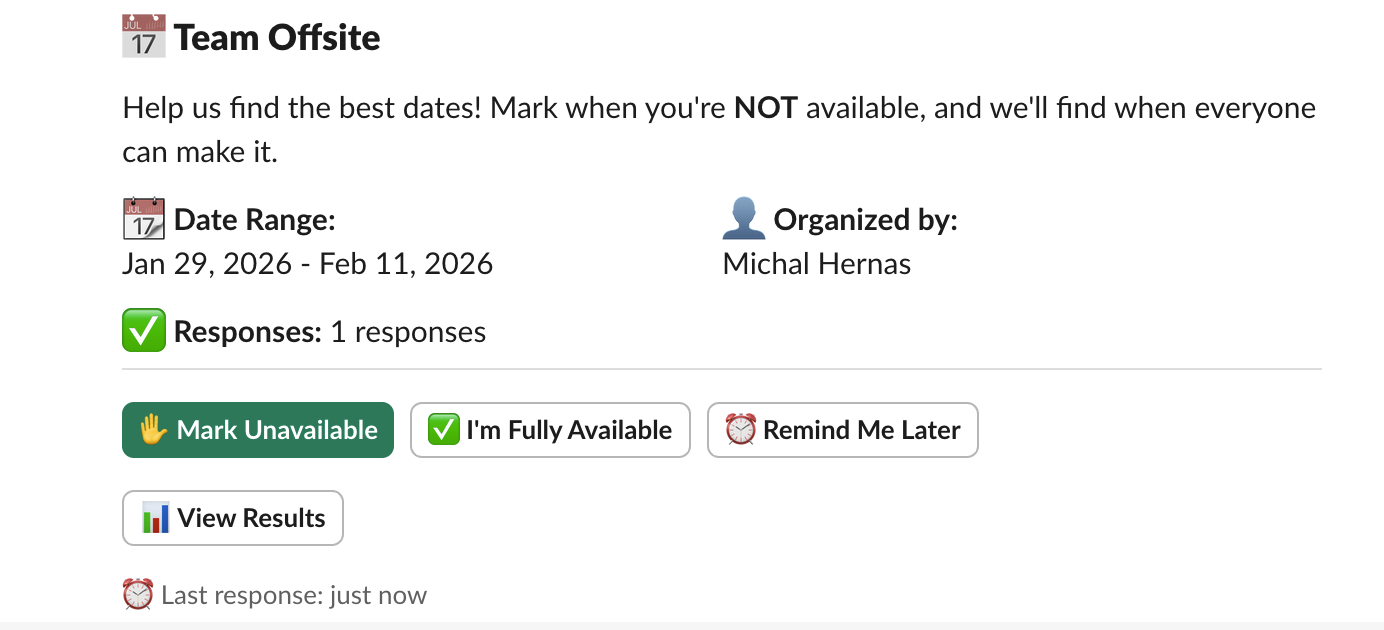 WhenNOT Slack bot poll message